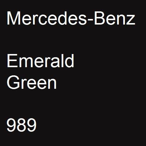 Mercedes-Benz, Emerald Green, 989.